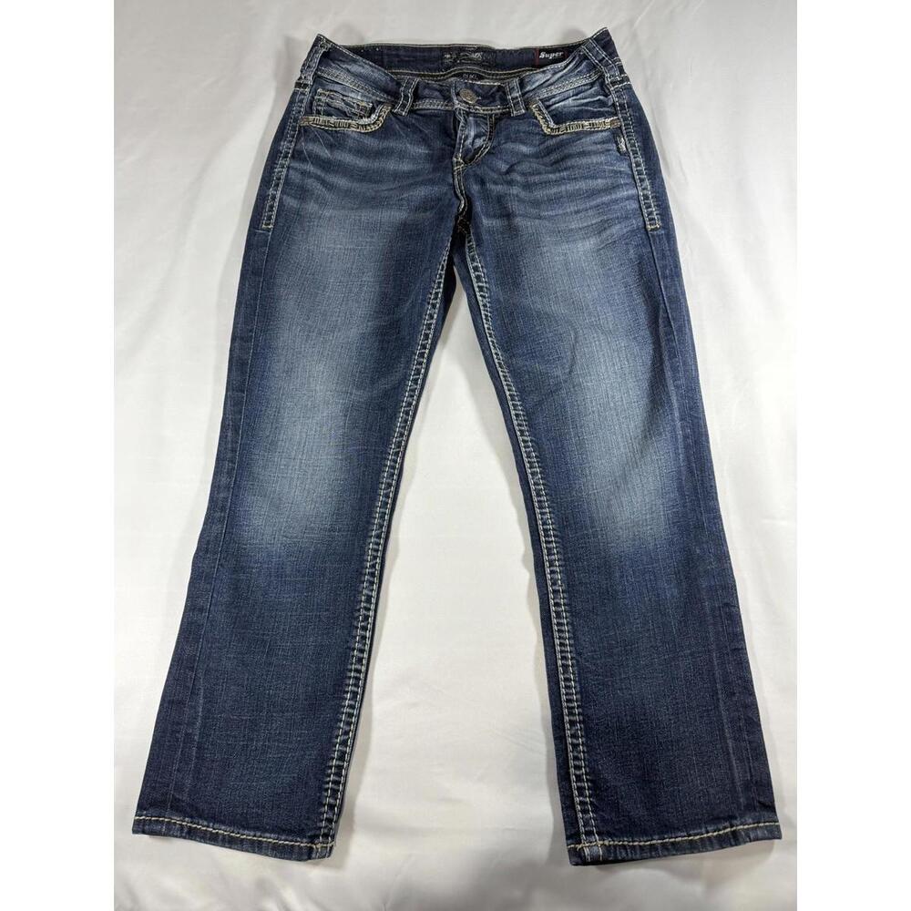 Silver Jeans Suki‎ Mid Capri Jeans Women’s W26 L22.5 Blue Denim